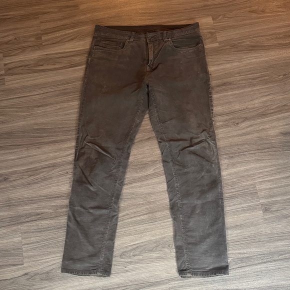 Prana Slim Fit Gray Lightweight Corduroy Pants 32x32 - Picture 7 of 8